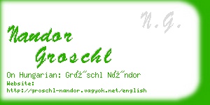 nandor groschl business card